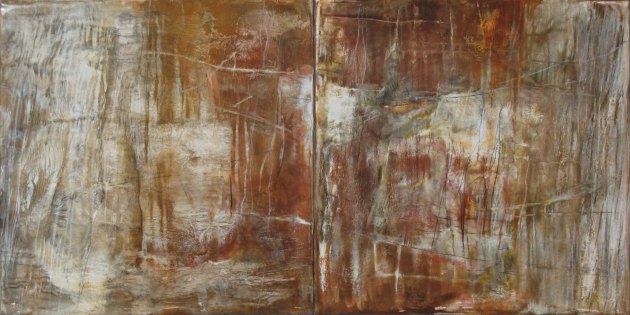 Canyon Textures IV----12" x 24" diptych