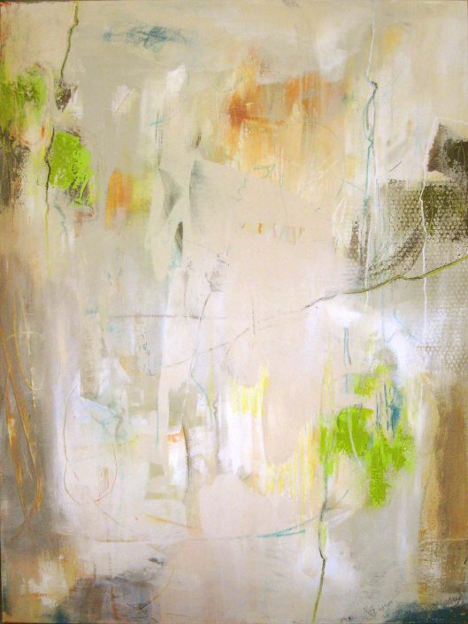 Gesture 2----48" x 36"----Acrylic/Collage on Canvas